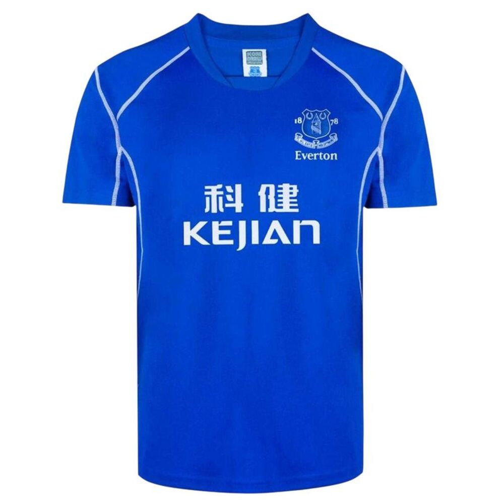 Score Draw Unisex Adult 2002 Everton FC Football Shirt / Blue/White